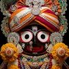 Lord Jagannath HD Wallpaper – Divine and Colorful Murti Image