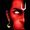 Half Face Hanuman Digital Art