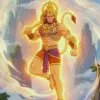 Hanuman Flying Divine Power Mountain HD Wallpaper