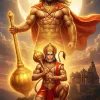 Hanuman Jayanti Moonlight Temple Powerful HD Wallpaper