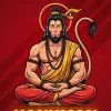 Hanuman Janmotsav Modern Greeting Blessing HD Poster