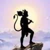 Hanuman Silhouette Mountain Sunrise HD Devotional Wallpaper