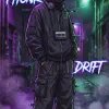 Phonk Drift Neon Hoodie Street Aesthetic HD Wallpaper