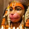 Lord Hanuman Temple Idol Aarti HD Wallpaper