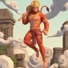 3D Hanuman Cartoon Style HD Wallpaper
