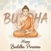 Happy Buddha Purnima Peaceful Buddha Art Wallpaper