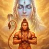 Hanuman Bhakti with Lord Shiva Divine Spiritual Wallpaper