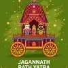 Jagannath Rath Yatra Colorful Chariot Festival Art