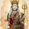 Divine Maa Parvati Idol with Trishul HD Wallpaper