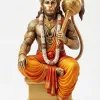 Golden Hanuman Idol Sitting with Gada HD Wallpaper
