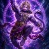 Divine Hanuman Purple Energy Power HD Wallpaper