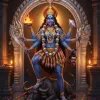 Maa Kali Fierce Divine Power Temple Artwork HD