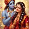Radha Krishna Love Painting Soft Aesthetic HD