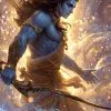 Lord Rama Divine Warrior HD Water Energy Wallpaper