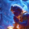 Hanuman Bhakti Prayer with Lord Ram Divine Wallpaper