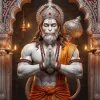 Hanuman Namaste Temple Prayer Divine HD Wallpaper