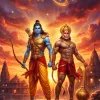 Jai Shri Ram and Hanuman HD Wallpaper