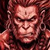 Angry Hanuman Protector Anime Art Wallpaper