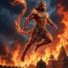 Hanuman Burning Lanka Wallpaper