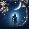 Trust The Divine Timing Krishna Moonlight Wallpaper