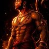 Fiery Hanuman Warrior HD Wallpaper for Strength