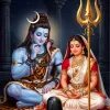 Shiv Parvati Divine Blessings HD Wallpaper