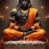 Meditating Hanuman Divine Strength HD Wallpaper
