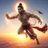 Flying Hanuman Divine Power HD Wallpaper