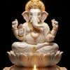 Divine Ganesh Marble Idol Wallpaper