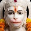 Sacred Marble Hanuman Idol with Divine Grace