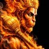 Fiery Hanuman Divine Power Artwork