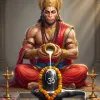 Hanuman Performing Shiva Lingam Abhishek with Devotion