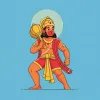 Minimalist Hanuman Warrior Vector Illustration