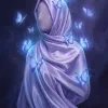 Ethereal Butterfly Veil – Dreamlike Lavender Fantasy Portrait