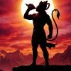 Hanuman Shankh Wallpaper – Divine Bajrangbali Silhouette at Sunset