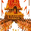 Jai Jagannath Rath Yatra Pixel Art Wallpaper