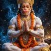 Meditating Lord Hanuman Wallpaper – Divine Peace and Devotion