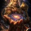 Cosmic Lord Hanuman Wallpaper – Divine Guardian Holding the Universe