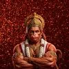 Powerful Lord Hanuman Wallpaper – Fearless Bajrangbali Portrait in Royal Attire