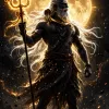Mahadev Under the Celestial Moon – Epic Lord Shiva 4K Wallpaper with Divine Trishul