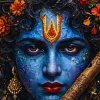 Mystical Krishna Flute & Peacock Feather Artistic