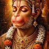 Divine Hanuman in Golden Temple Light – Powerful Devotional Artwork