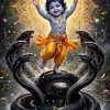 Bal Krishna’s Victory Over Kaliya Nag in Divine Glory