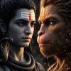 Divine Encounter of Lord Shiva and Hanuman
