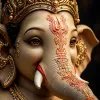 Divine Ganesha – Royal Golden Portrait of Wisdom