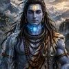 Mahadev Under the Himalayan Sky – Divine Shiva with Ganga and Trishul