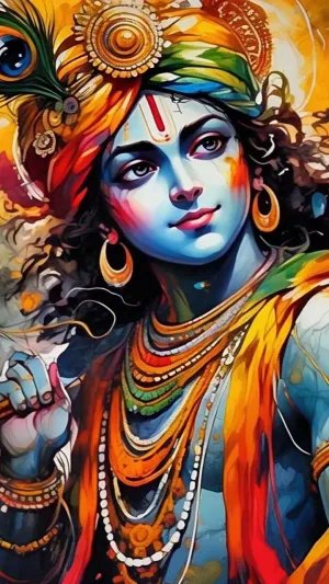 Divine and charming image of Shri Krishna