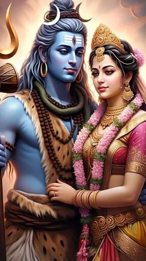 🔱 Mahadev & Parvati – Eternal Love | 4K Wallpaper