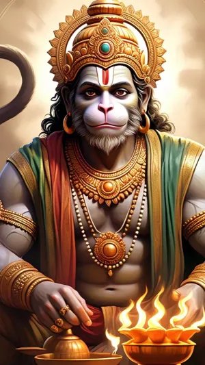 Bajrangbali in Deep Devotion | Divine Hanuman Ji HD Wallpaper
