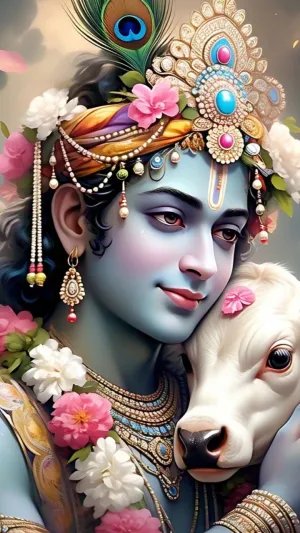 Shri Krishna’s Divine Embrace - A Symbol of Love & Devotion
